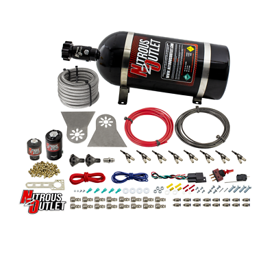 #ad Direct Port Fogger Nitrous Kit 8 Cylinder .122 Nitrous .177 Fuel 90� Aluminun $1530.99