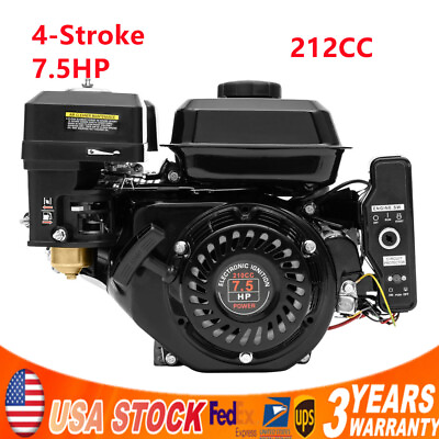 #ad 7.5HP 212cc Gas Engine Motor Electric Start Horizontal Engine 4 Stroke Go Kart $166.25