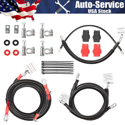 #ad For Ford 6.0L Powerstroke Battery Cables Kit 03 07 Superduty F 250 F 350 F 450 $305.07