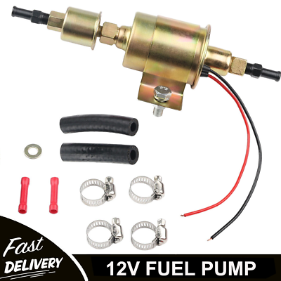#ad 12V 12S Universal Electric Fuel Pump Inline Low Pressure 3 8quot; 5 9 PSI Gas E8012S $15.83