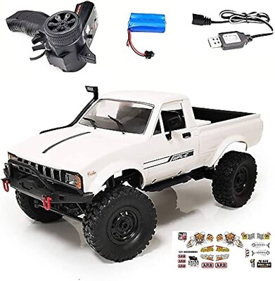 #ad WPL C24 1 RC Truck 1:16 2.4GHz 4WD RC Car with Headlight Remote Control Crawler. $25.99