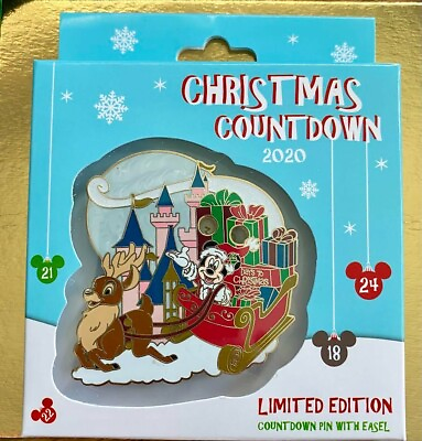 #ad Disney Christmas Countdown Jumbo LE4000 Spinner Pin with Easel 2020 $25.00