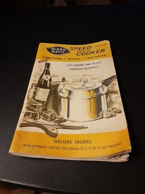 #ad #ad Vintage Mirro matic Speed Pressure Cooker Booklet Directions Recipes 1972 64 pag $15.00