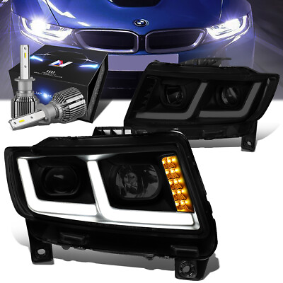 #ad TINTED HOUSING LED PROJECTOR HEADLIGHTFAN LED HID KIT FOR 11 13 GRAND CHEROKEE $335.87