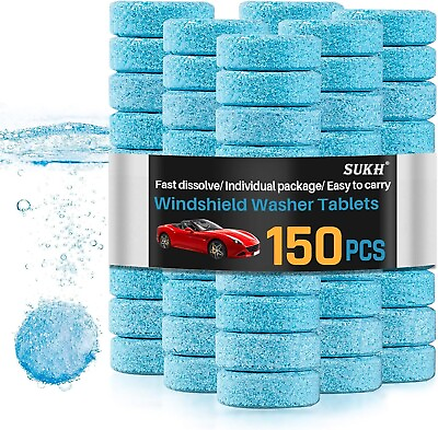 #ad Car Windshield Washer Tablets 150 PCS Washer Fluid Tablets Glass Cleaner Conce $15.99