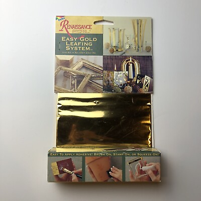 #ad Delta Renaissance Foil Easy Gold Leafing System Gold Leaf Kit New NIB $14.95