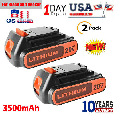 2 Pack 20V Battery 3.5Ah for BlackDecker 20V Max Lithium Battery LBXR20 LB20 US $28.50