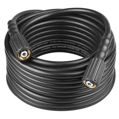 #ad #ad 50 FT x 1 4 Inch 3200 MAX PSI Pressure Washer Replacement Hose M22 14MM Bass $24.89