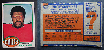 #ad 1976 Topps #336 Woody Green Chiefs Misprint Error Oddball Football Card $4.99