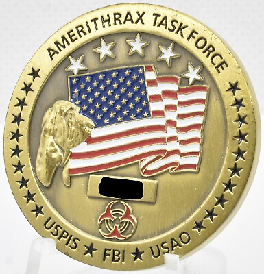 #ad FBI Amerithrax Task Force Post 9 11 Terrorist Attacks Challenge Coin $159.99