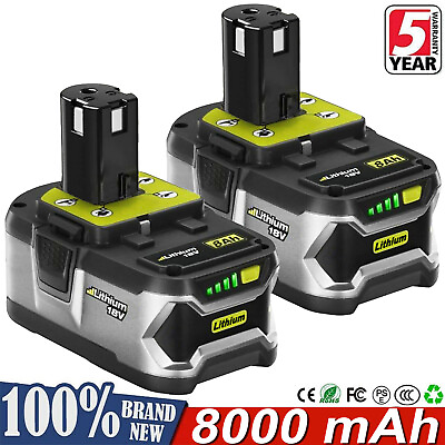 #ad 2PACK 8.0Ah Li ion Battery For Ryobi 18V One Plus P108 P103 P105 P107 P109 P104 $53.98
