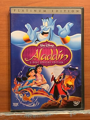 #ad Walt Disney#x27;s Aladdin DVD 2004 2 Disc Set Platinum Edition Robin Williams $5.00