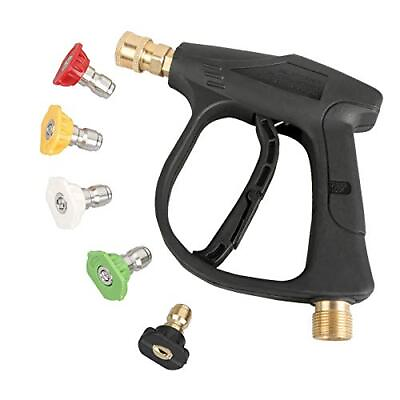 #ad High Pressure Washer Gun3000 PSI Max with 5 Color Quick Connect Nozzles M22 ... $28.96