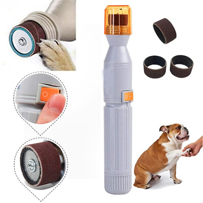#ad Pet Dog Cat Nail Grinder Trimmer Tool Grooming Care Clipper Electric Kit $10.99
