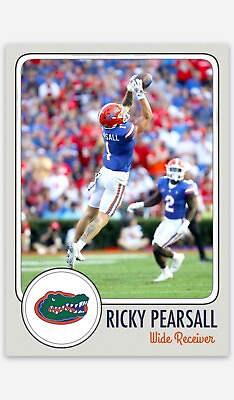 #ad Ricky Pearsall Custom Florida Gators Football Card Limited Edition $9.49