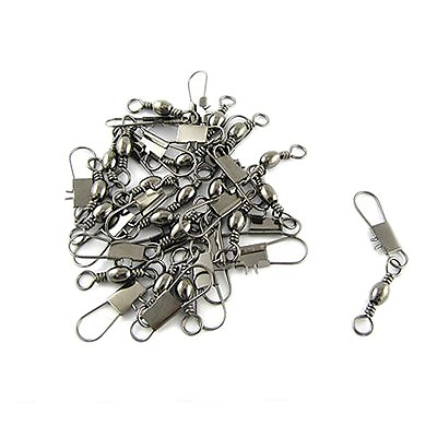 #ad BARREL SWIVELS WITH SNAP SIZE 3 EAGLE CLAW 35 LB TEST 100 PCS FREE USA SHIP $25.84