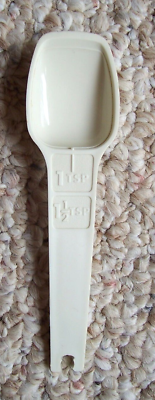 #ad Tupperware Replacement Beige White 1 Tsp or 1 1 2 Tsp Measuring Spoon #1271 $3.95