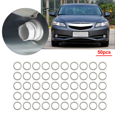 #ad 50Pcs Transmission Oil Drain Plug Gaskets Washers Seals Kit For Honda For Acura AU $25.89