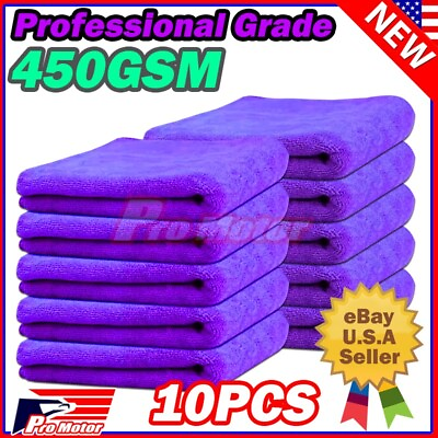 Microfiber Cleaning Cloth Plush Towel No Scratch Polishing Detailing All purpose #ad $12.80