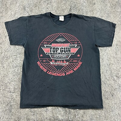 #ad #ad Top Gun Racing Shirt Mens L Black Where Legends Are Made Motorsport Graphic $3.98