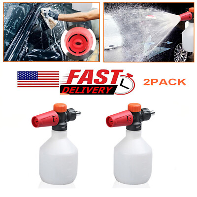 #ad 2pcs Snow Foam Lance Cannon Soap Bottle Sprayer For Pressure Washer Car Wash Jet $23.99
