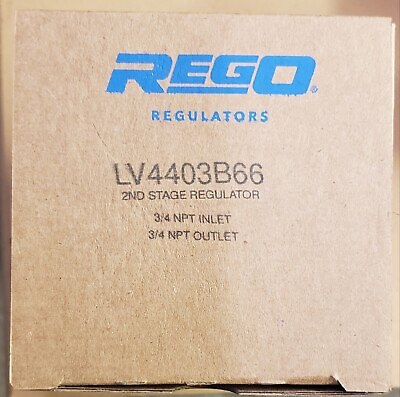 #ad Rego LV4403B66 Low Pressure Second Stage Gas Regulators New In Box $129.00