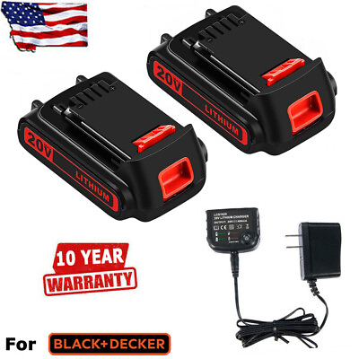 2 Pack 20V Battery 3.0Ah for BlackDecker 20V Max Lithium Battery LBXR20 LB20 US $30.99
