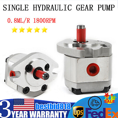 #ad Hydraulic Gear Pump Flat Key High Pressure Flange Mounting 4300RPM HGP 1A F0.8R $48.88