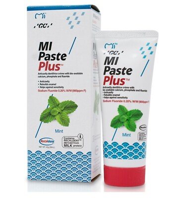 #ad GC MI Paste Plus Topical Tooth Crème 0.20% Sodium Fluoride 40g Tube MINT $22.20