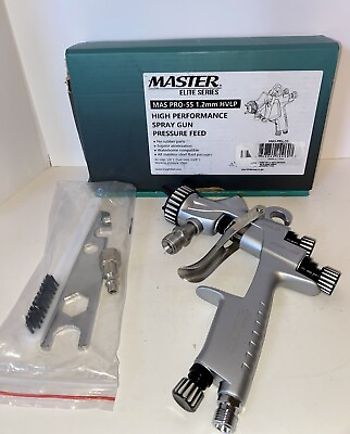 #ad Master Elite PRO 55 Pressure Feed Spray Gun1.2mm Tip NO AIR PRESSURE REGULATOR $99.99