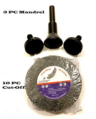 #ad ✅2” Stainless Metal Cut Off Wheels 10 Pack With 3pc 1 4” Mandrel set arbor shank $15.99