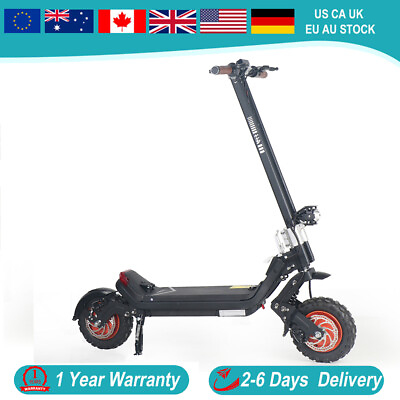 #ad 11” Off Road Electric Scooter 2400W Top 28MPH Folding Scooter Adult Dual Motor $1189.86