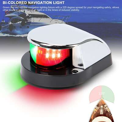 #ad Boat Navigation Lights Red and Green LED Marine Navigation Light Boat Bow Light $11.06