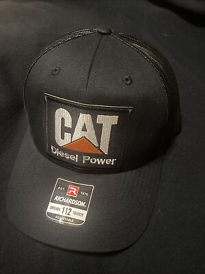 #ad #ad black cat diesel embroidered patch Richardson 112 Snapback Trucker Hat Cap  $20.00
