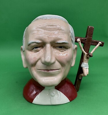 #ad #x27;Pope John Paul II’ Large Character Jug Bairstow Manor Ltd Ed of 100 6.5” $150.00