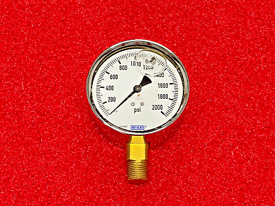 WIKA 9314245 Pressure Gauge 2000 psi 4quot; Face Diameter Lower Mount #ad $169.99