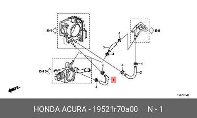 #ad Genuine OE Hose A Water 19521R70A00 for Honda 19521 R70A00 EUR 20.23