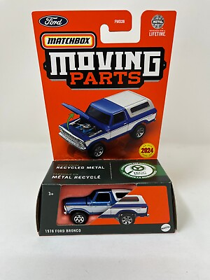 1978 Ford Bronco * Blue White * 2024 Matchbox Moving Parts Case L #ad $6.99