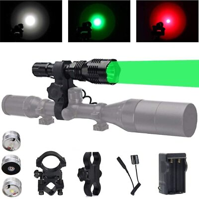 Predator Light with Green Red White LED Hunting Flashlight Pressure S... #ad $141.69