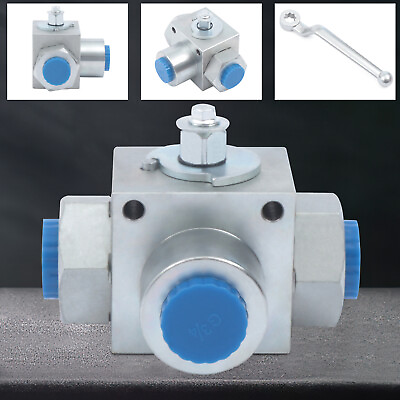 #ad 3 4quot; NPT Female Hydraulic 3 Way Ball Valve 5800PSI High Pressure Carbon Steel $53.00