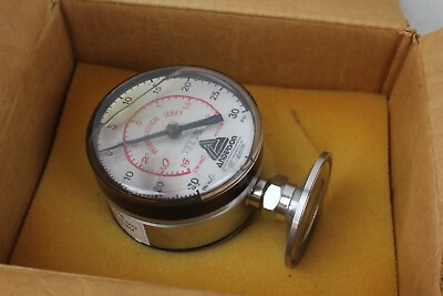 #ad Anderson Oil Filled Pharmaceutical Stainless Pressure Gauge 932385 30 PSI $44.99