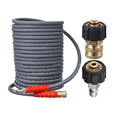#ad RIDGE WASHER Pressure Washer Hose 50 Feet X 3 8 Inch for Hot and Cold Water ... $92.34