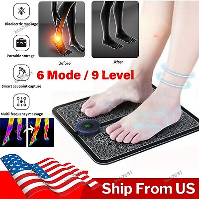 #ad Portable EMS Electric Foot Massager Pad Blood Circulation Muscle Stimulator Mat $7.33