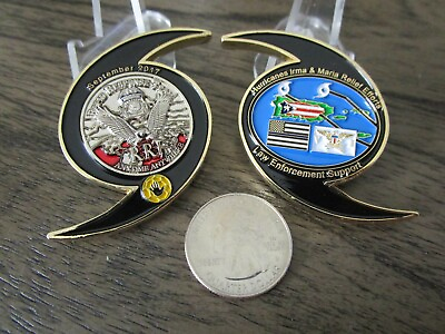 #ad 2017 Rapid Response Task Force RRT Hurricanes Irma amp; Maria Police Challenge Coin $20.99