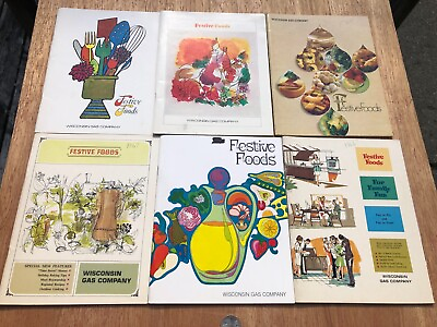 Wisconsin Gas Company Recipe Cookbooks 1960s 70s Festive Foods Vintage Lot of 6 #ad #ad $16.96