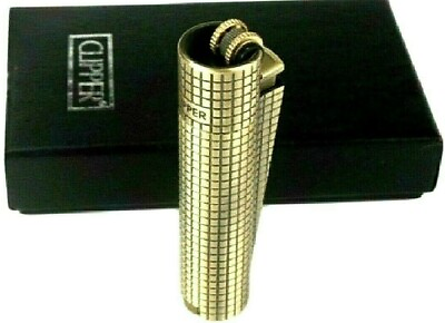 Clipper Metal Cigarette Lighter Soft Flame Refillable Butane Gas In Bronze Color $18.99