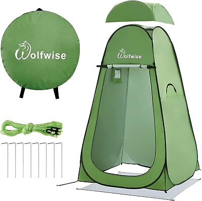 #ad WolfWise Pop Up Privacy Shower Tent Portable Outdoor Sun Shelter Camp Toilet $49.99