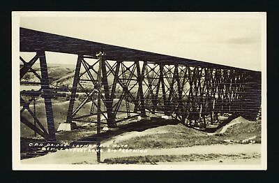 #ad CPR Bridge Lethbridge Alberta A mid distance view of the trestles Old Photo AU $9.00