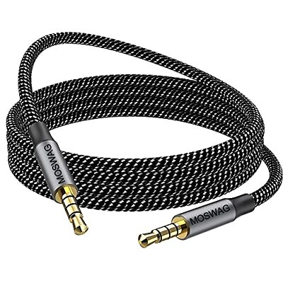 #ad MOSWAG 3.28FT 1Meter 3.5mm Audio Cable Male to Male Audio Cable 4 Pole Stereo... $8.72