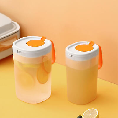 Plastic Water Pitcher with Spouting Lid Juice Ice Tea Cold Kettle Jugs #ad $21.53